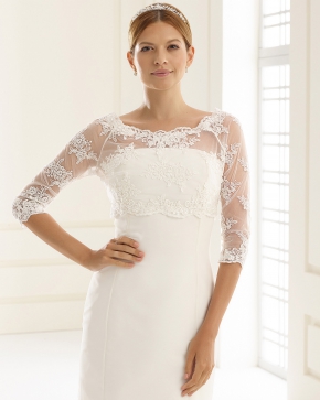 Braut Bolero Bianco Evento 2019 E132 Sissi Brautmoden Magdeburg