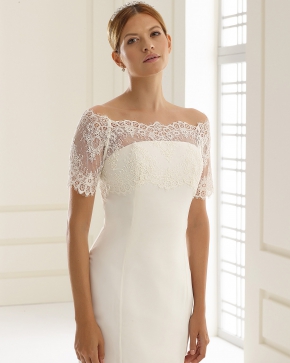 Braut Bolero Bianco Evento 2019 E148 Sissi Brautmoden Magdeburg