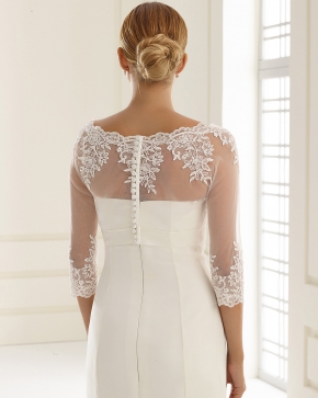 Braut Bolero Bianco Evento 2019 E176 2 Sissi Brautmoden Magdeburg