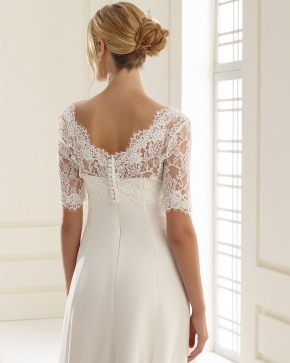 Braut Bolero Bianco Evento 2019 E177 2 Sissi Brautmoden Magdeburg