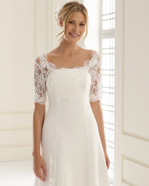 Braut Bolero Bianco Evento 2019 E177 Sissi Brautmoden Magdeburg