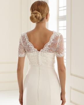 Braut Bolero Bianco Evento 2019 E189 2 Sissi Brautmoden Magdeburg