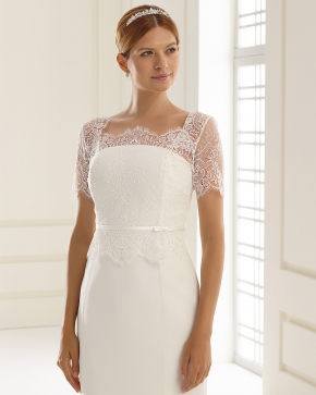 Braut Bolero Bianco Evento 2019 E196 Sissi Brautmoden Magdeburg