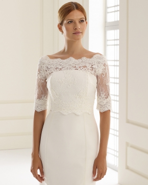 Braut Bolero Bianco Evento 2019 E221 Sissi Brautmoden Magdeburg