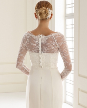 Braut Bolero Bianco Evento 2019 E226 2 Sissi Brautmoden Magdeburg