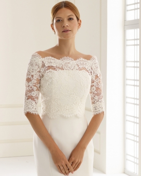 Braut Bolero Bianco Evento 2019 E237 Sissi Brautmoden Magdeburg