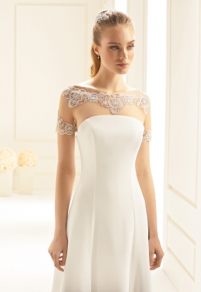 Braut Bolero Bianco Evento 2019 E254 Sissi Brautmoden Magdeburg