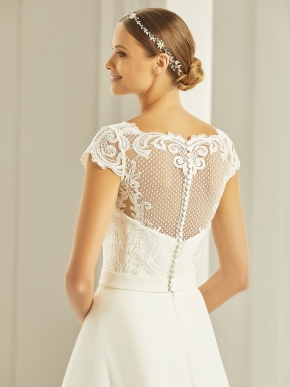 Braut Bolero Bianco Evento 2019 E269 2 Sissi Brautmoden Magdeburg