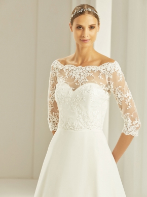 Braut Bolero Bianco Evento 2019 E274 Sissi Brautmoden Magdeburg