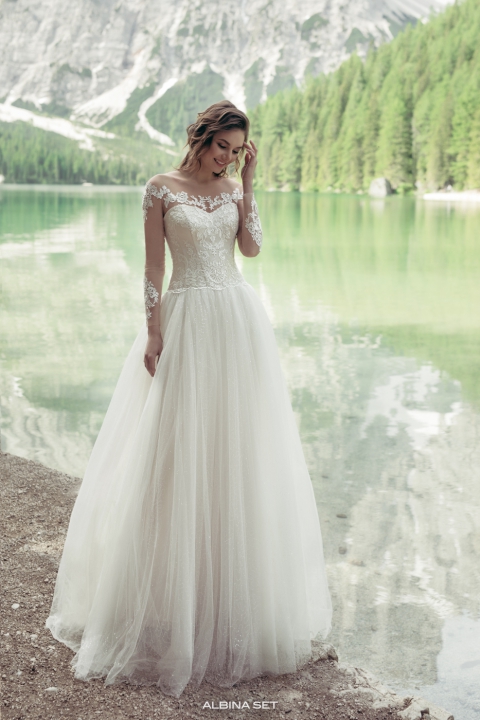 Le Rina 2020 Brautkleid Albina Set 01 Sissi Brautmoden Magdeburg