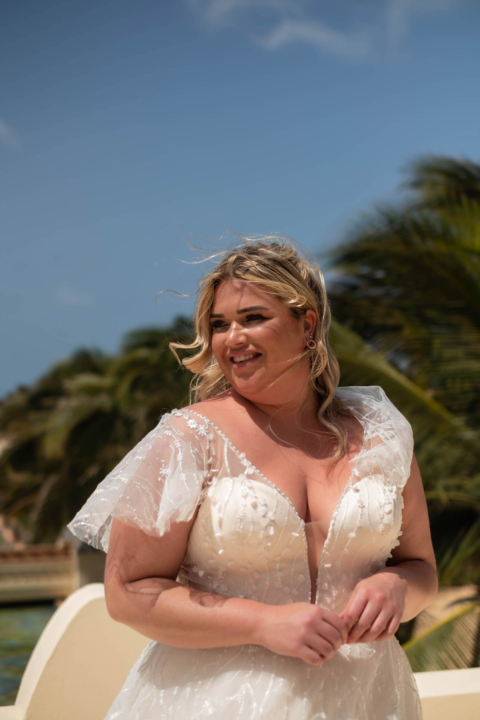 Bridalstar Curvy 2024 großen Größen Brautkleid Inge close up front 2 Sissi Brautmoden Magdeburg